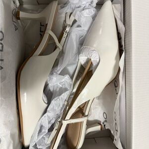 Aldo White Slingback Heels